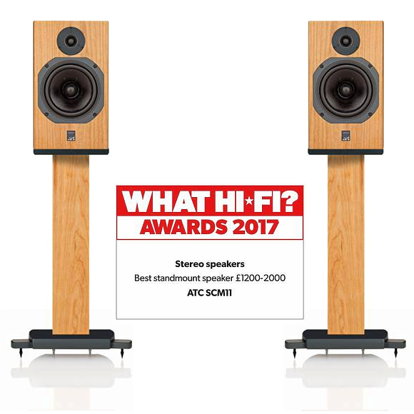ATC SCM 11 - What Hi Fi? Sound and Vision Awards 2017 - "Best standmounter £1200-£2000"